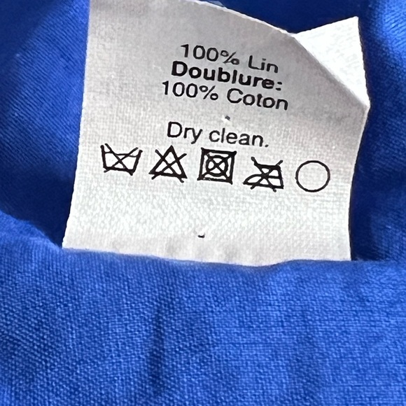 J Crew Size 4 Chambray Schoolboy Blazer Blue Linen. Size 8P label is incorrect. - Picture 8 of 12